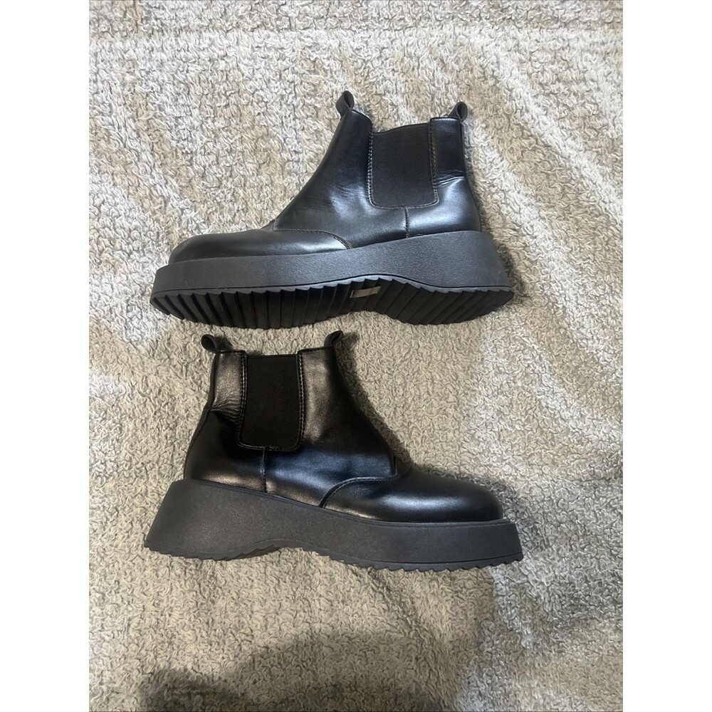 Platform ankle boots Black Sz8.5 grunge goth punk Y2K